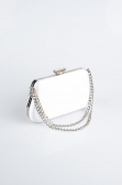 Abendtasche Satin Weiß SH834