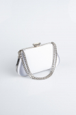 Abendtasche Satin Silber SH834