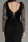Abendkleid Lang Schwarz ABU3283