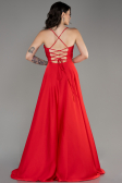 Abschlusskleid Lang Satin Rot ABU4017