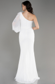 Weiß Abendkleid Chiffon Lang ABU3677