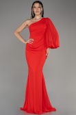 Koralle Abendkleid Chiffon Lang ABU3677