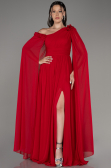 Abendkleid Lang Chiffon Rot ABU4001