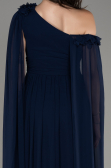 Abendkleid Lang Chiffon Marineblau ABU4001