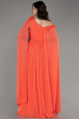 Abendkleid Lang Chiffon Orange ABU4001