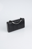 Kästchen-Tasche Laserschnitt Schwarz V258