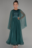 Smaragdgrün Abendkleid Für Kinder Lang ABU3155