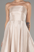 Partykleid Lang Nerzbraun ABU4049