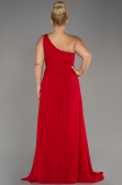Einladungskleid In Übergröße Chiffon Rot ABT119