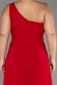 Einladungskleid In Übergröße Chiffon Rot ABT119