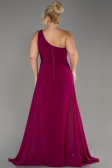 Einladungskleid In Übergröße Chiffon Pflaume ABT119