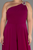 Einladungskleid In Übergröße Chiffon Pflaume ABT119