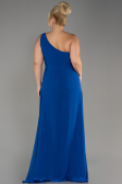 Einladungskleid In Übergröße Chiffon Sächsischblau ABT119