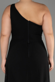 Einladungskleid In Übergröße Chiffon Schwarz ABT119