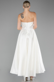 Partykleid Lang Weiß ABU4049
