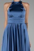 Abendkleid Kurz Satin Indigo ABK2112