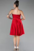 Partykleid Kurz Satin Rot ABK2111