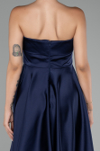 Partykleid Kurz Satin Marineblau ABK2111