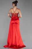 Abendkleid Lang Satin Rot ABU4090