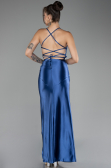Abschlusskleid Lang Satin Indigo ABU2800