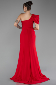 Abendkleid im Meerjungfrau-Stil Lang Chiffon Rot ABU4091