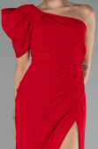 Abendkleid im Meerjungfrau-Stil Lang Chiffon Rot ABU4091