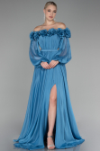 Abendkleid Lang Chiffon Indigo ABU4130