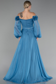 Abendkleid Lang Chiffon Indigo ABU4130