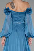Abendkleid Lang Chiffon Indigo ABU4130