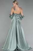 Abschlusskleid Lang Satin Türkis ABU4132
