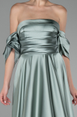 Abschlusskleid Lang Satin Türkis ABU4132