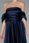 Abschlusskleid Lang Satin Marineblau ABU4132