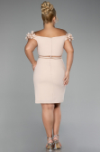 Partykleid Kurz Beige ABK2120