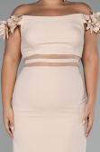 Partykleid Kurz Beige ABK2120