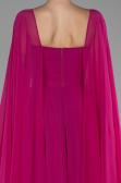 Standesamtkleid Lang Chiffon Fuchsie ABU4158