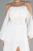 Abendkleid Lang Chiffon Weiß ABU4165