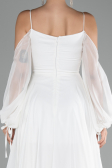 Abendkleid Lang Chiffon Weiß ABU4165