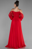 Abendkleid Lang Chiffon Rot ABU4165