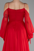 Abendkleid Lang Chiffon Rot ABU4165