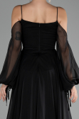 Abendkleid Lang Chiffon Schwarz ABU4165