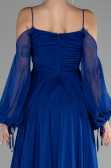 Abendkleid Lang Chiffon Sächsischblau ABU4165