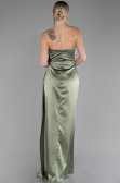 Abendkleid Lang Satin Khaki ABU4174