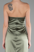 Abendkleid Lang Satin Khaki ABU4174