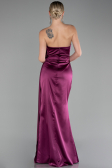 Abendkleid Lang Satin Pflaume ABU4174