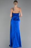 Abendkleid Lang Satin Sächsischblau ABU4174