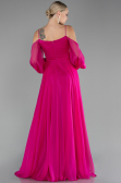 Abendkleid Lang Chiffon Fuchsie ABU4165