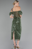 Partykleid Midi Schuppig Khaki ABK2130