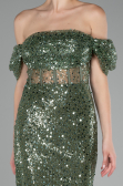 Partykleid Midi Schuppig Khaki ABK2130