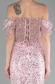 Partykleid Midi Schuppig Puder ABK2130