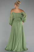 Verlobungskleid In Übergröße Lang Chiffon Khaki ABU4167